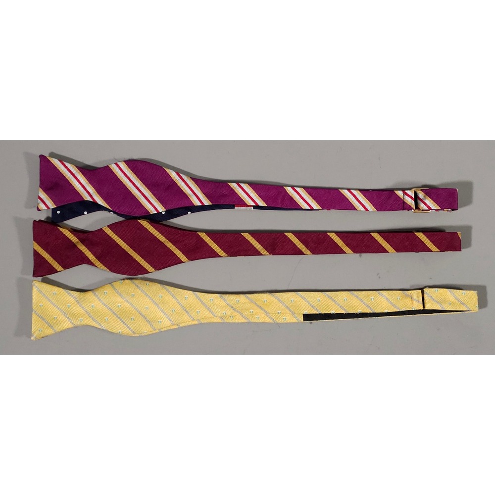 Brooks Brothers Bow Tie Lot Mens OS Multi Color Silk Repp Stripe Polka Dot 3pc‎
